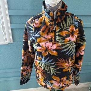 Billabong Women's Boundary Mock 3/4 Zip Fleece Jacket Multicolor Size S
